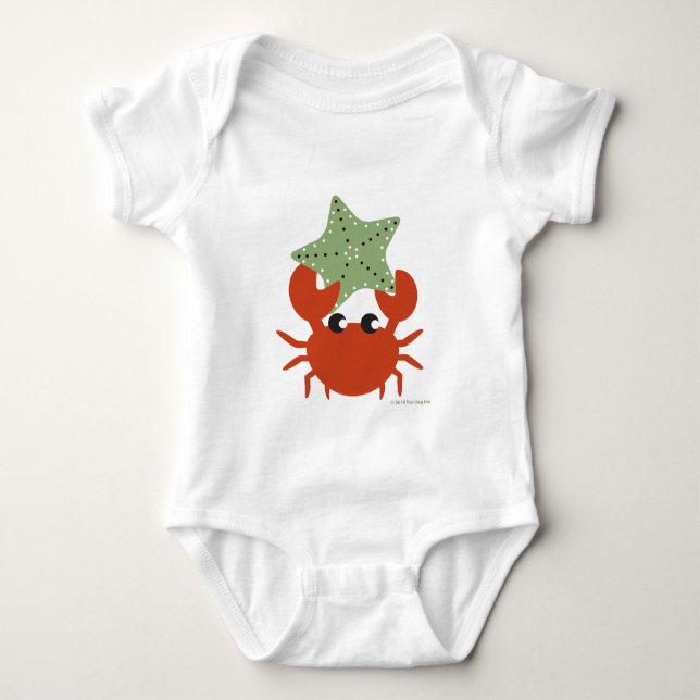 Krabba med Starfish Shirt T-shirt (Framsida)