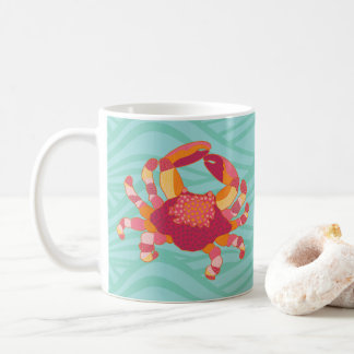 Krabba med tribalmärke kaffemugg