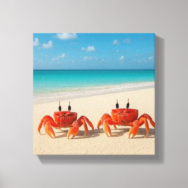 Krabba mellan världar - tröskelvärde för beröring canvastryck (Framsida)