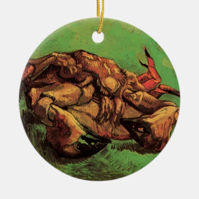 Krabba på rygg av Vincent van Gogh Julgransprydnad Keramik (Framsidan)