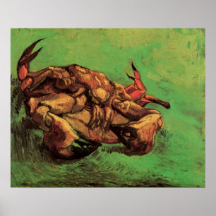 Krabba på rygg av Vincent van Gogh Poster