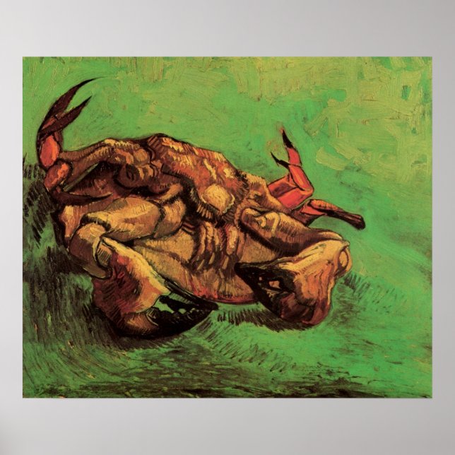 Krabba på rygg av Vincent van Gogh Poster (Framsidan)