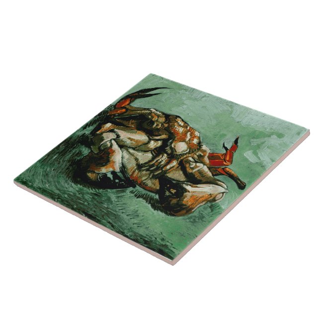 Krabba på ryggen (F605)Van Gogh Fine Art Kakelplatta (Sidan)