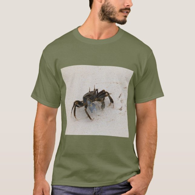 Krabba på strand natur t-shirt (Framsida)