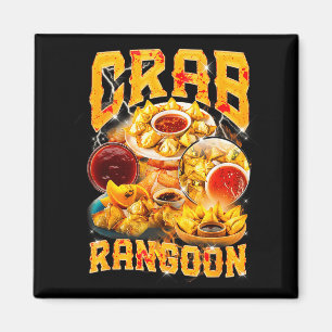 Krabba Rangoon Meme Bootleg Rapstil 90-tal Vintage Magnet