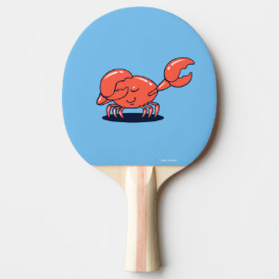 Krabba som gör dakan pingisracket