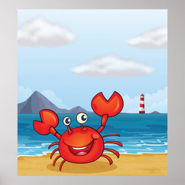 Krabba vid kusten poster (Framsidan)