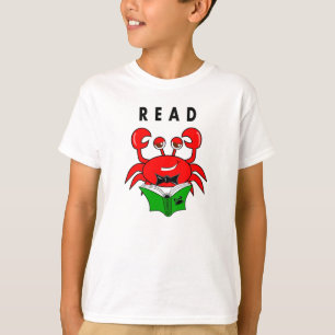 Krabbaläsning en bokt-skjorta t shirt
