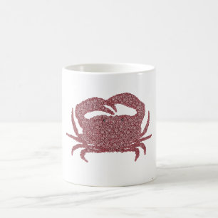 Krabban som göras av, cirklar kaffemugg