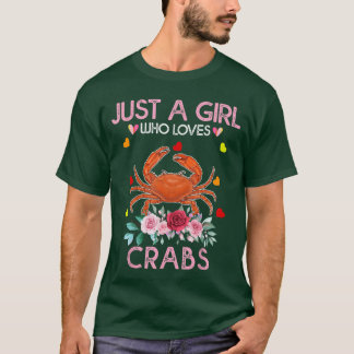 Krabbdjur Älskare Kvinnor Present Bara En Tjej Som T Shirt