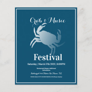 Krabbfestival Evenemang Matsväng Flyer