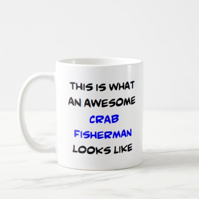 krabbfiskare, fantastisk kaffemugg (Vänster)