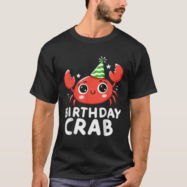 Krabbfödelsedagsfest  t shirt (Framsida)