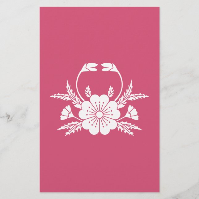 Krabbliknande körsbärsblomma (EDO) Brevpapper (Framsida)