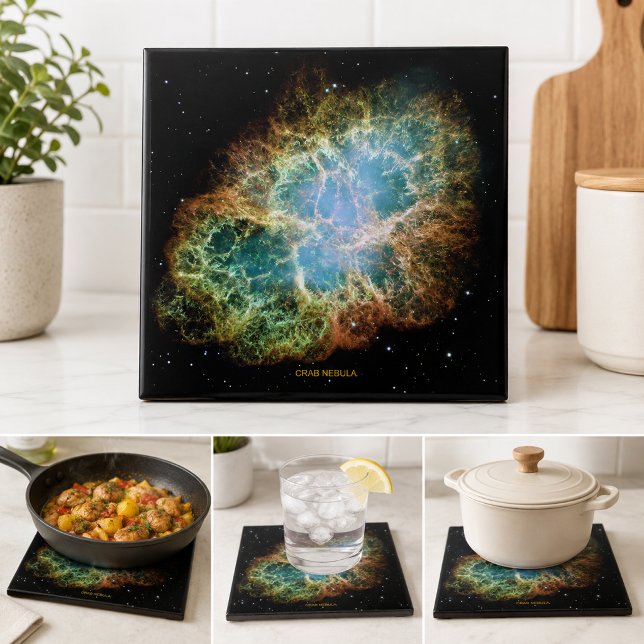 Krabbnebulosan Kakelplatta (Crab Nebula Ceramic Tile)
