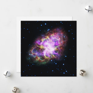 Krabbnebulosan Supernovarest Hubble-komposit Julkort