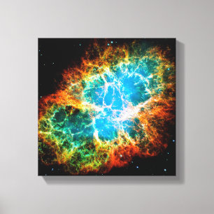 Krabbnebulosan supernovarest Hubble-rymdfoto Canvastryck