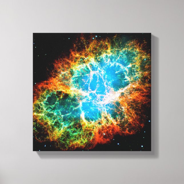 Krabbnebulosan supernovarest Hubble-rymdfoto Canvastryck (Framsida)
