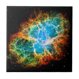 Krabbnebulosan supernovarest Hubble-teleskopbild Kakelplatta