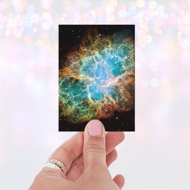 Krabbnebulosan Visitkort (Teal Celestial Business Card)