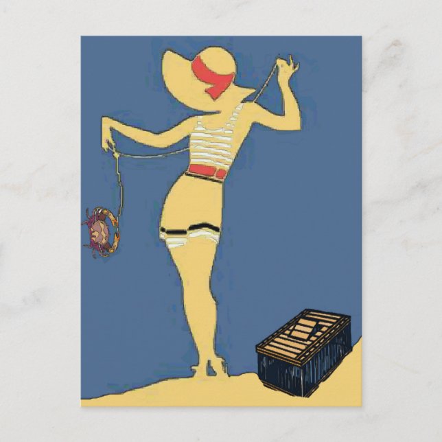 Krabbning i bukten vykort (Framsida)