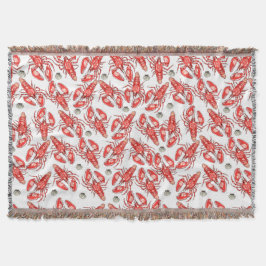 Krabbor och hummer. Seafood. Filt