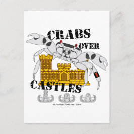 Krabbor över slott vykort