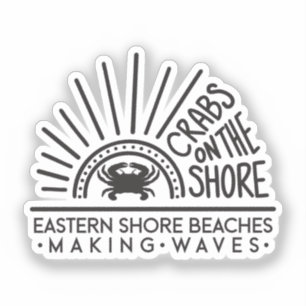 Krabbor på Shore - STICKER Klistermärken