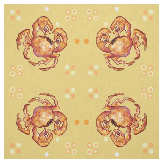 Krabbor på stranden tyg (Provkarta)