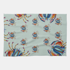 Krabbor som äter krabbor kökshandduk