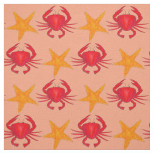 Krabbor Starfish Marine Ocean Life Beach Vacacatio Tyg