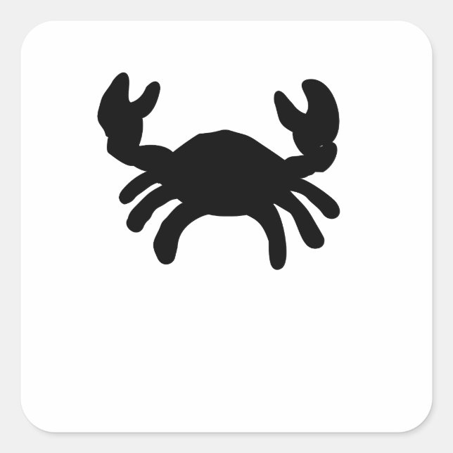 Krabbsilhuettdekal Fyrkantigt Klistermärke (Framsida)