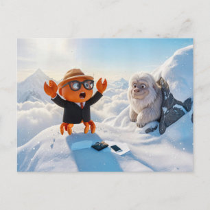 Krabbspion chockad över att se verkligt Yeti-väsen Vykort