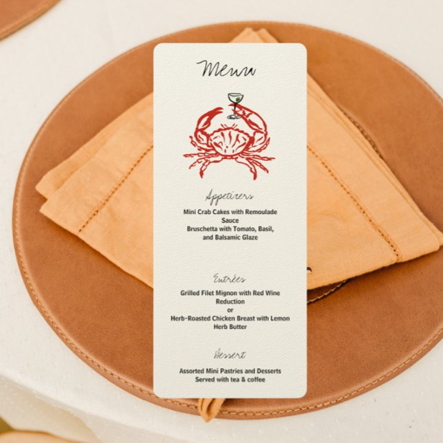 Krabbteckning Krabbfest Middagsfestmeny Meny (Skapare uppladdad)