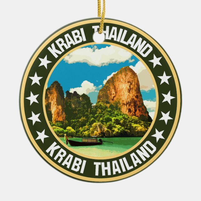 Krabi Julgransprydnad Keramik (Framsidan)