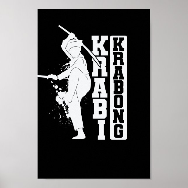 Krabi Krabong Training Kampfkunst Thailand Poster (Framsidan)