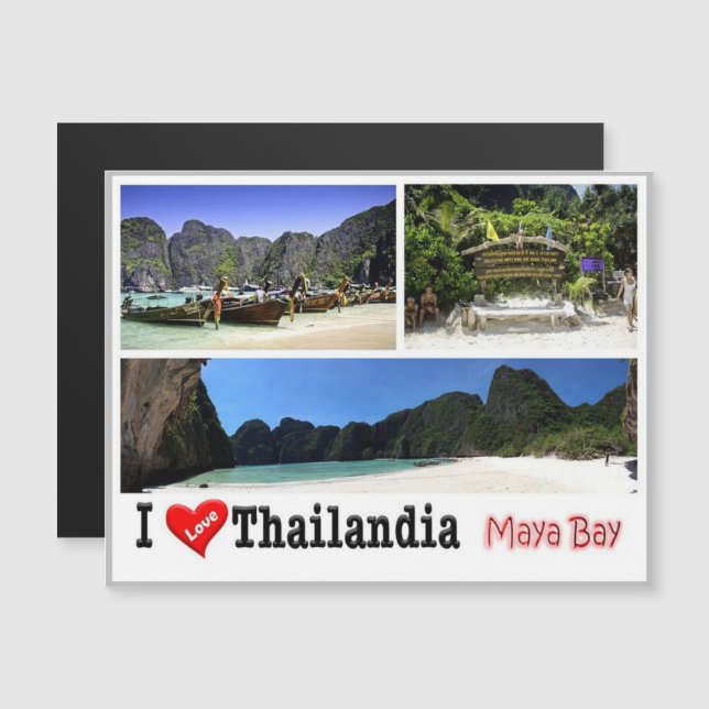 Krabi - Maya Bay - Thailand - I Kärlek - (Fram/baksida)