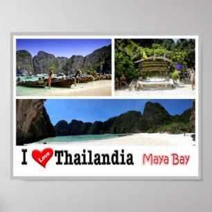 Krabi - Maya Bay - Thailand - I Kärlek - Poster