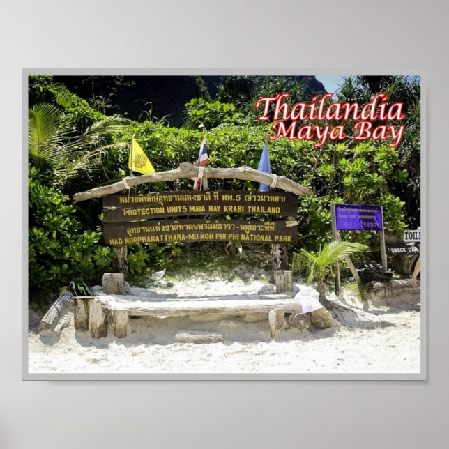 Krabi - Maya Bay - Thailand - Poster (Framsidan)