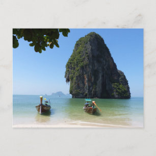 Krabi-stranden, Thailand. Vykort