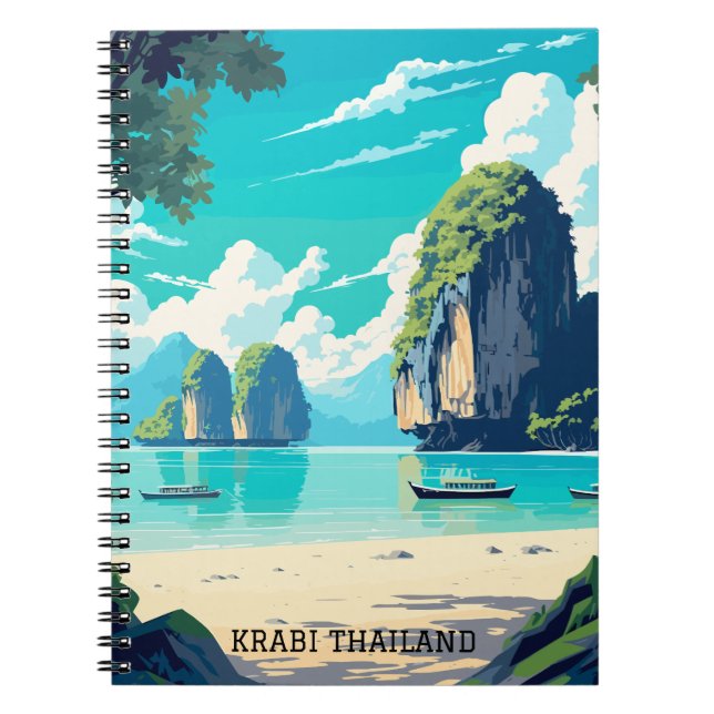 Krabi Thailand Beach Paradise Travel Anteckningsbok (Framsidan)