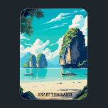 Krabi Thailand Beach Paradise Travel Magnet<br><div class="desc">Vackra och tropiska Krabi Thailand Photo Magnet som visar fantastisk och det unika landskapet och landskapet på det asiatiska resmålet med dess andande stränder. Underbar resouvenir och presentidé för alla turister. Gör ditt eget och köp nu.</div>