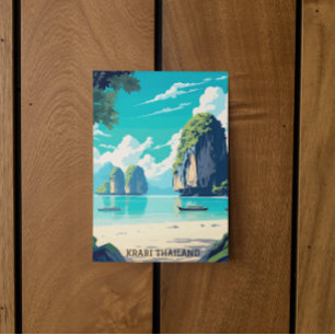 Krabi Thailand Beach Paradise Travel Vykort