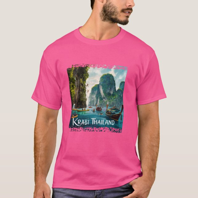 Krabi Thailand T Shirt (Framsida)