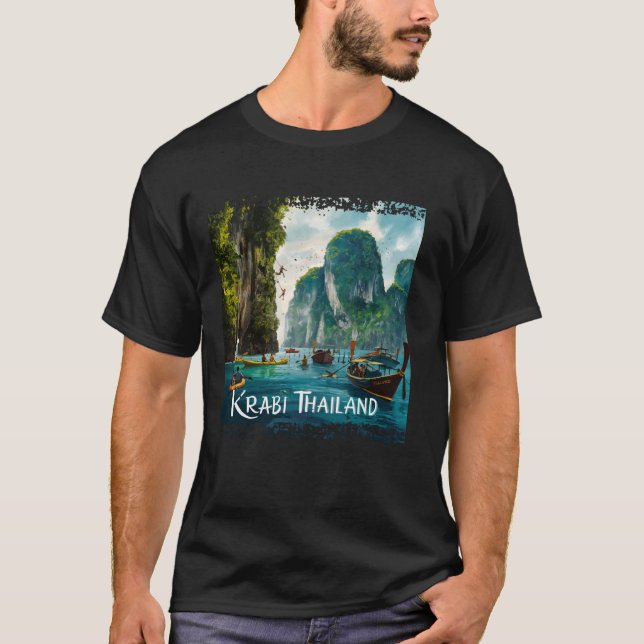 Krabi Thailand T Shirt (Framsida)