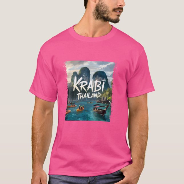 Krabi Thailand T Shirt (Framsida)