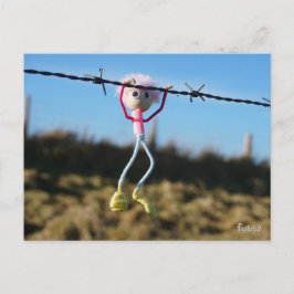 Kracht patser Fubby aan Prikkeldraad. Vykort