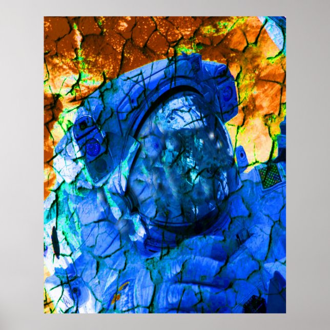 Krackad astronaut poster (Framsidan)