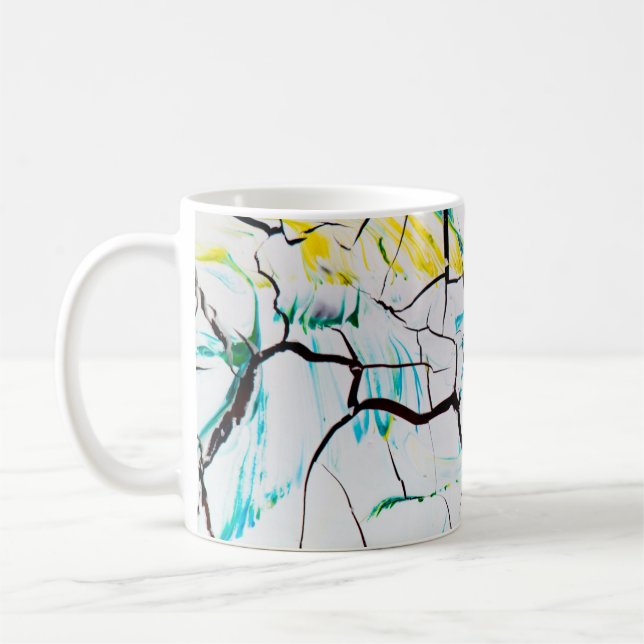 Krackad Delar akryl med flera Färg Kaffemugg (Vänster)