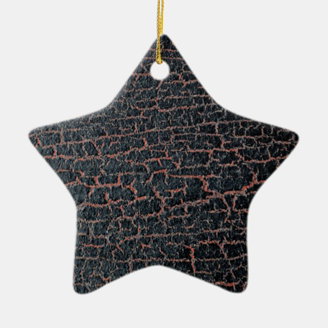 Krackad färg julgransprydnad keramik (Framsidan)